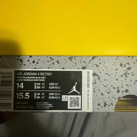 Jordan retro 4 lighting size 14 for sale. - Picture 6 of 8